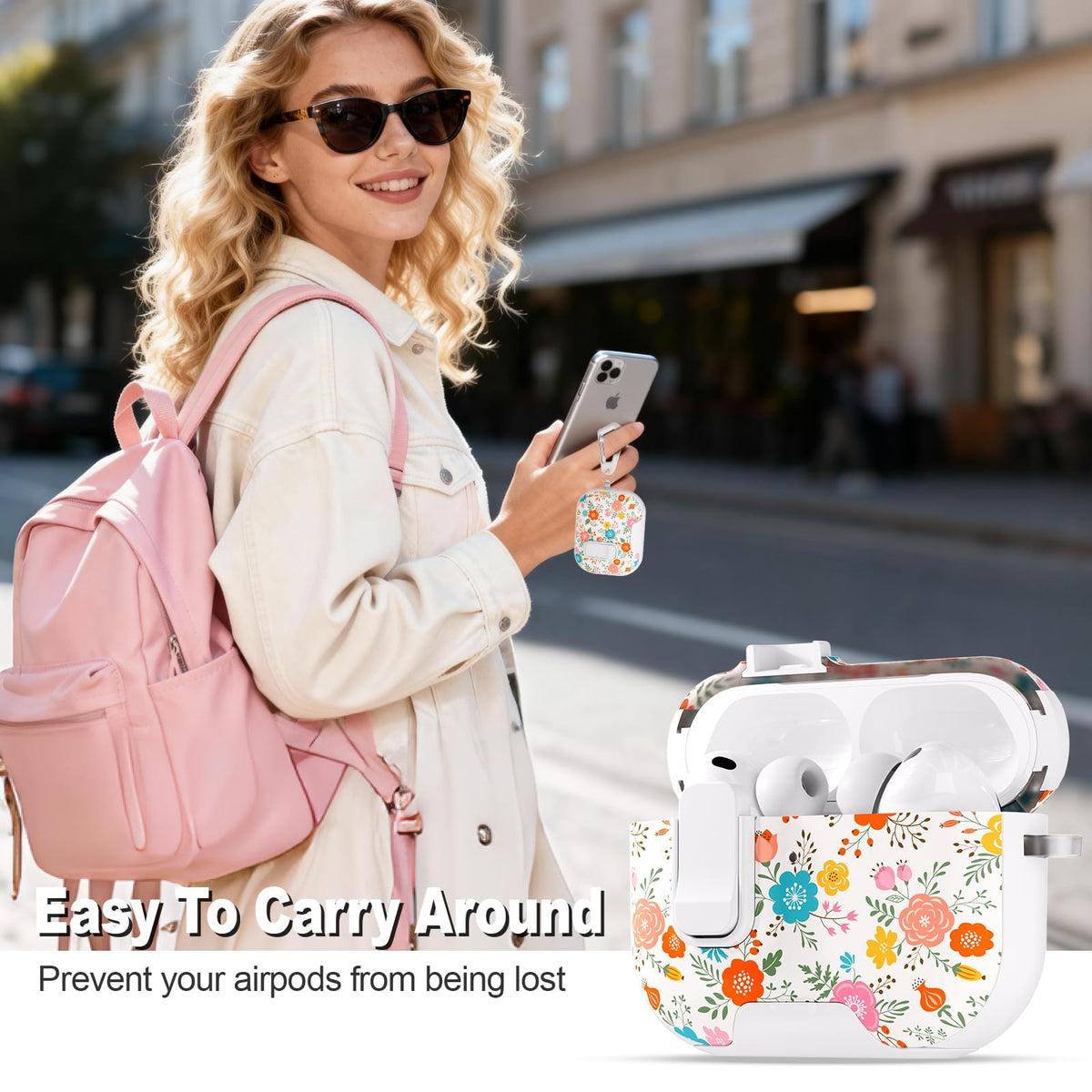 ANKASI with carabiner clipped to bag offering easy carry and on-the-go access