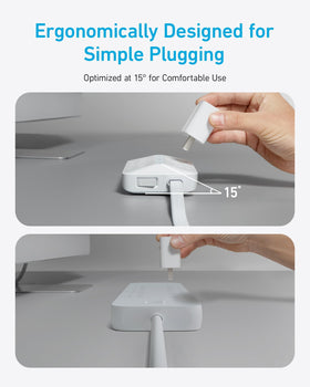 Anker 10ft cord length scale showing flexible placement options
