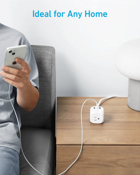 Anker 321 10ft extension cord enables flexible desk setup