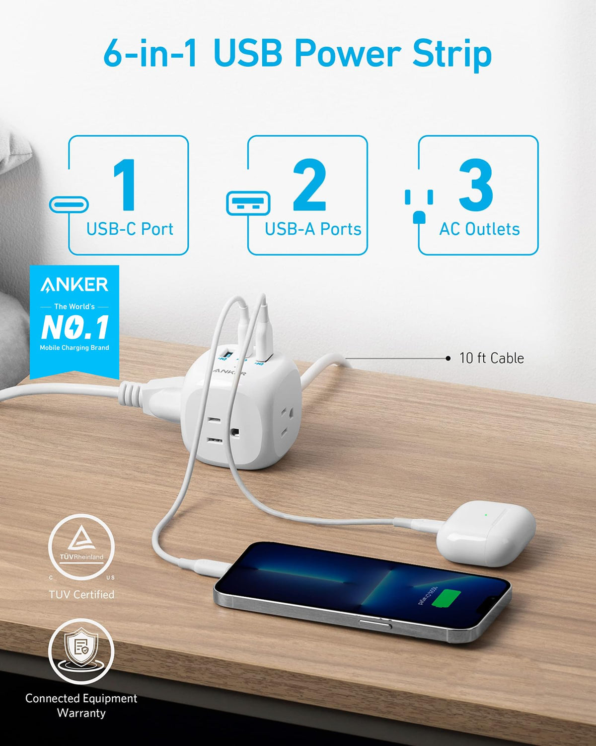 Anker 321 USB-C 20W port enables fast phone charging
