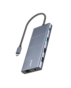 Anker 565 USB-C Hub front ports provide compact expansion for on-the-go productivity.