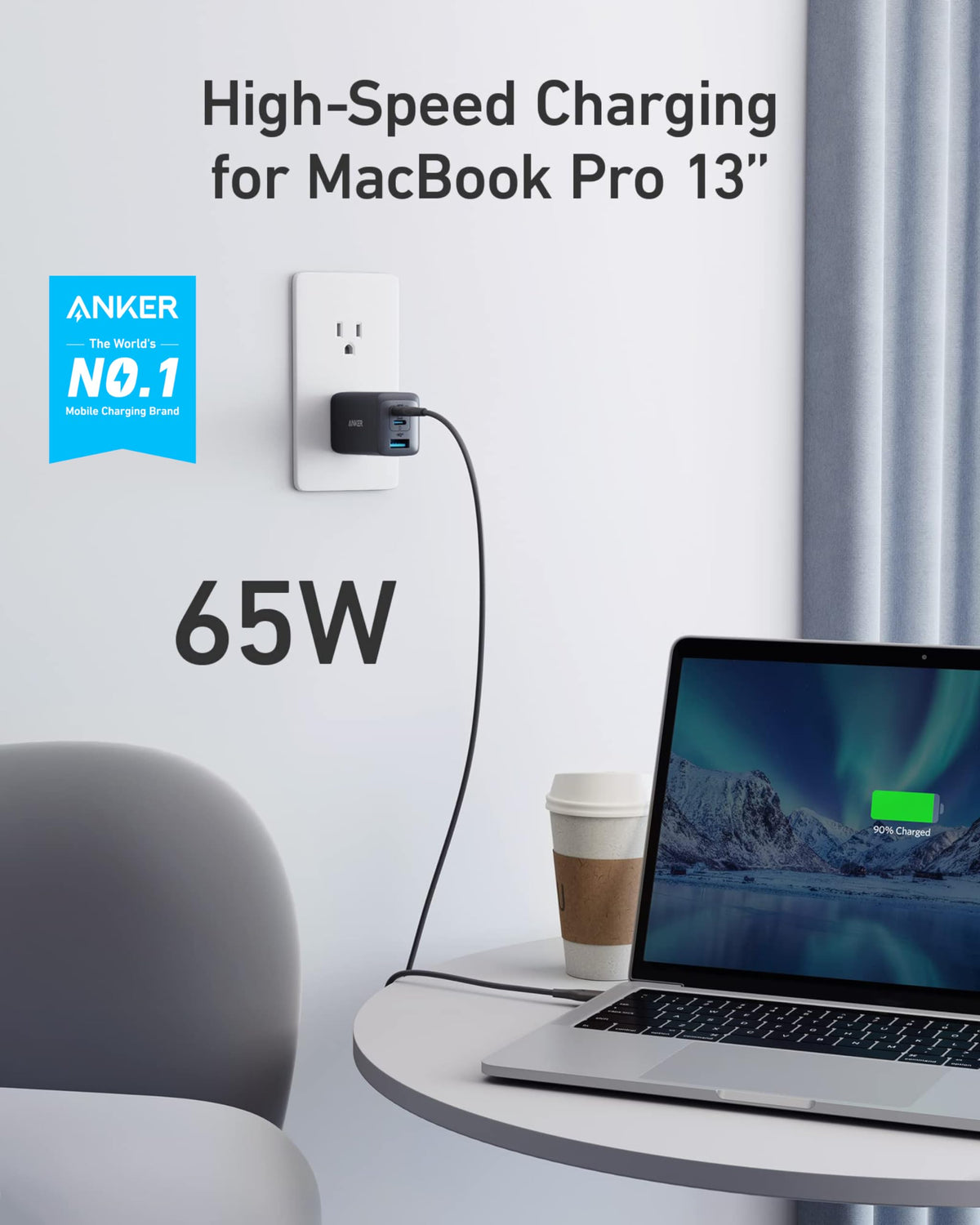 Anker 735 folded prongs demonstrating portability and safe storage