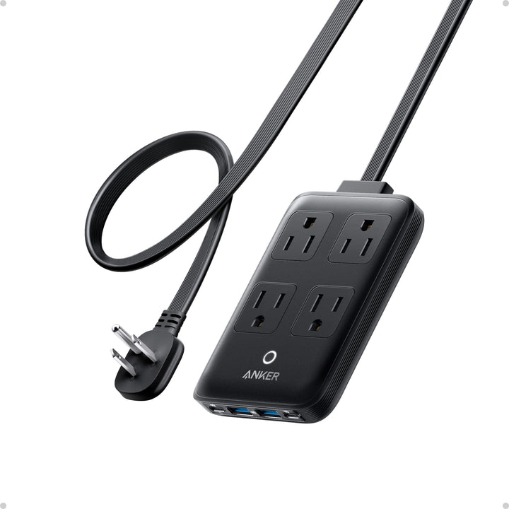 Anker charging station front view with ports visible and organized power