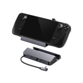 Anker dock in lifestyle gaming setup enabling desktop-style play at home