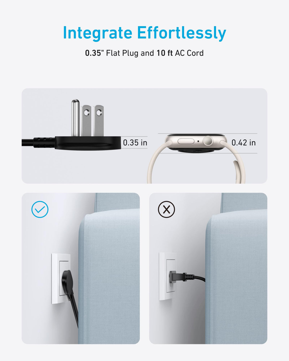 Anker foldable storage detail showing tidy packing and travel convenience