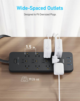 Anker on desk powering laptop and devices for organized work and charging