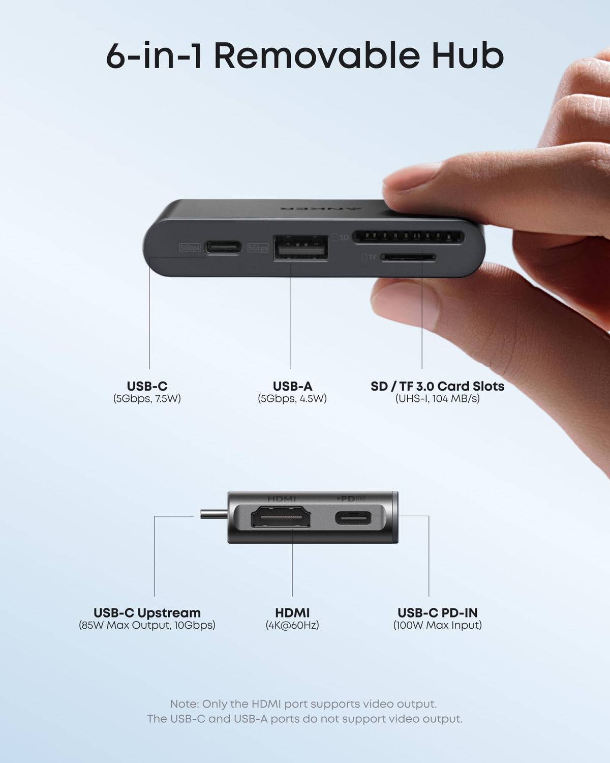 Power delivery up to 100W keeps your laptop charged while working