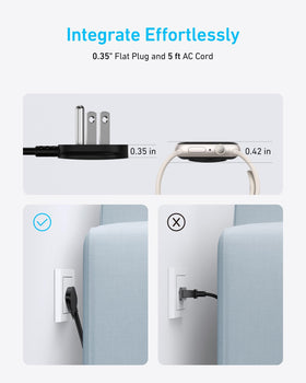 Anker Nano next to two smartphones illustrating compact size and portability