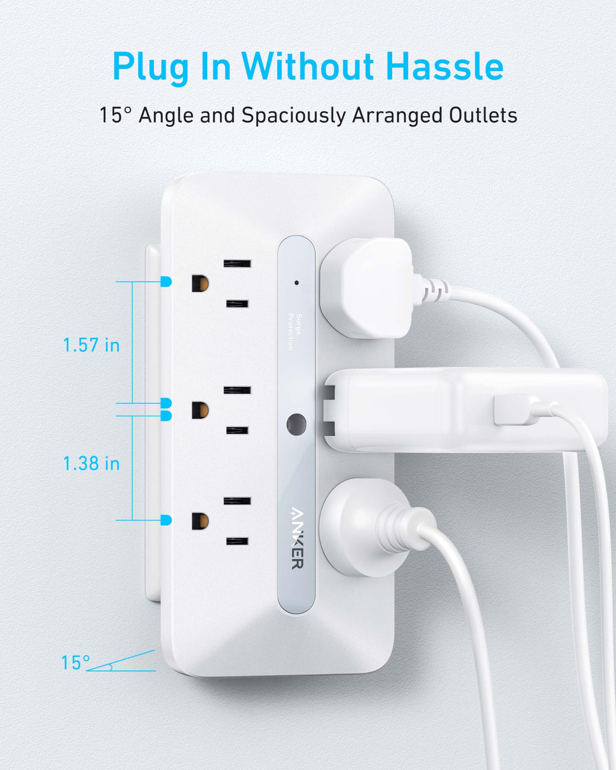 Anker Outlet Extender 300J surge protection for device safety