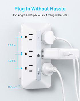 Anker Outlet Extender 300J surge protection for device safety