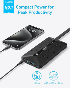 Anker flat plug detail demonstrating low-profile benefit for tight spaces