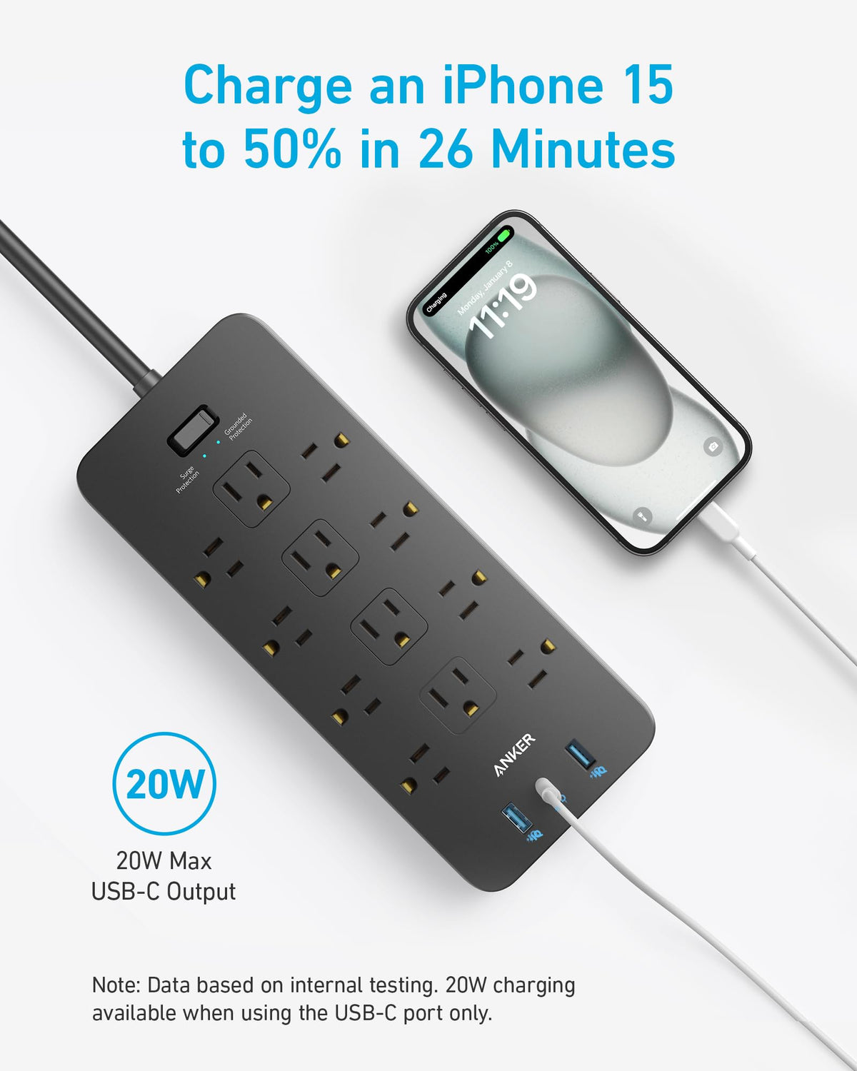 Anker in a home office setup powering monitors and chargers, keeps desk tidy