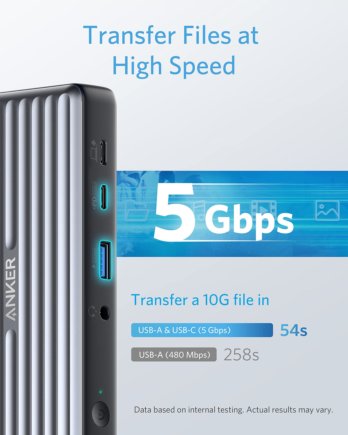 Anker PowerExpand Gigabit Ethernet provides a reliable wired network.