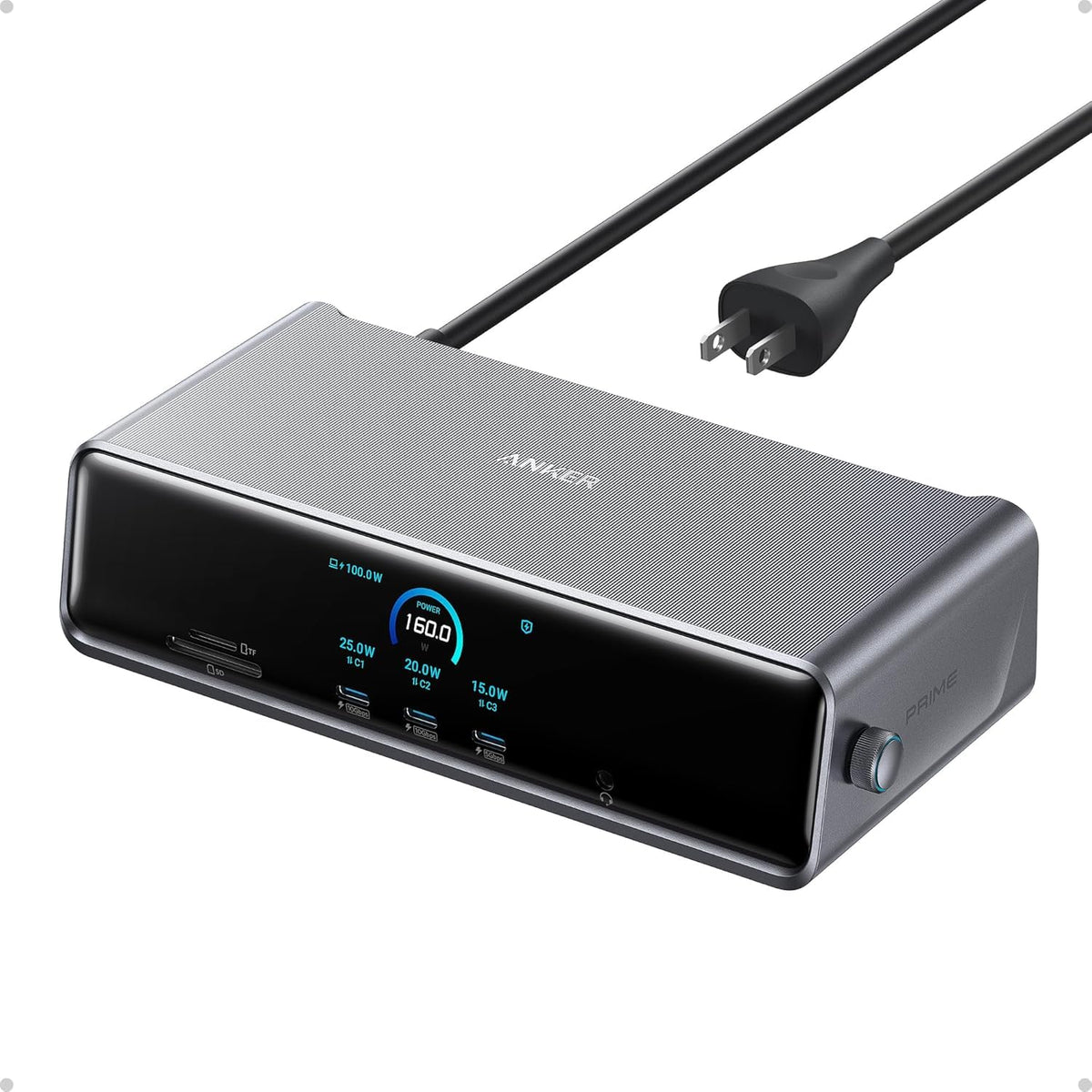 Anker Prime Dock DL7400 front view with multiple ports for expanded connectivity.