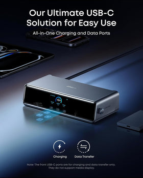 Anker Prime Dock DL7400 included 180W power adapter supports all-day use.