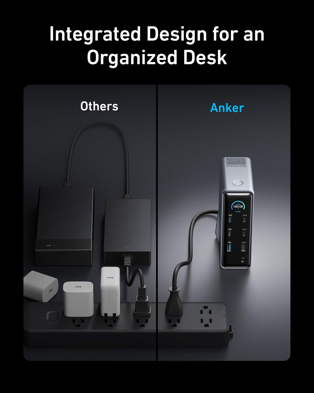 Compact desk footprint showcases broad compatibility and fast data transfer on a busy desk.