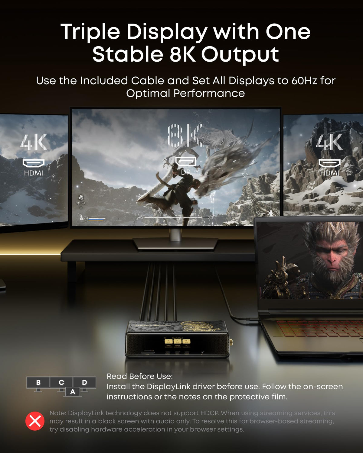 Anker Prime DL7400 upstream ports deliver up to 140W for laptops.