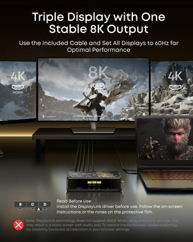 Anker Prime DL7400 upstream ports deliver up to 140W for laptops.