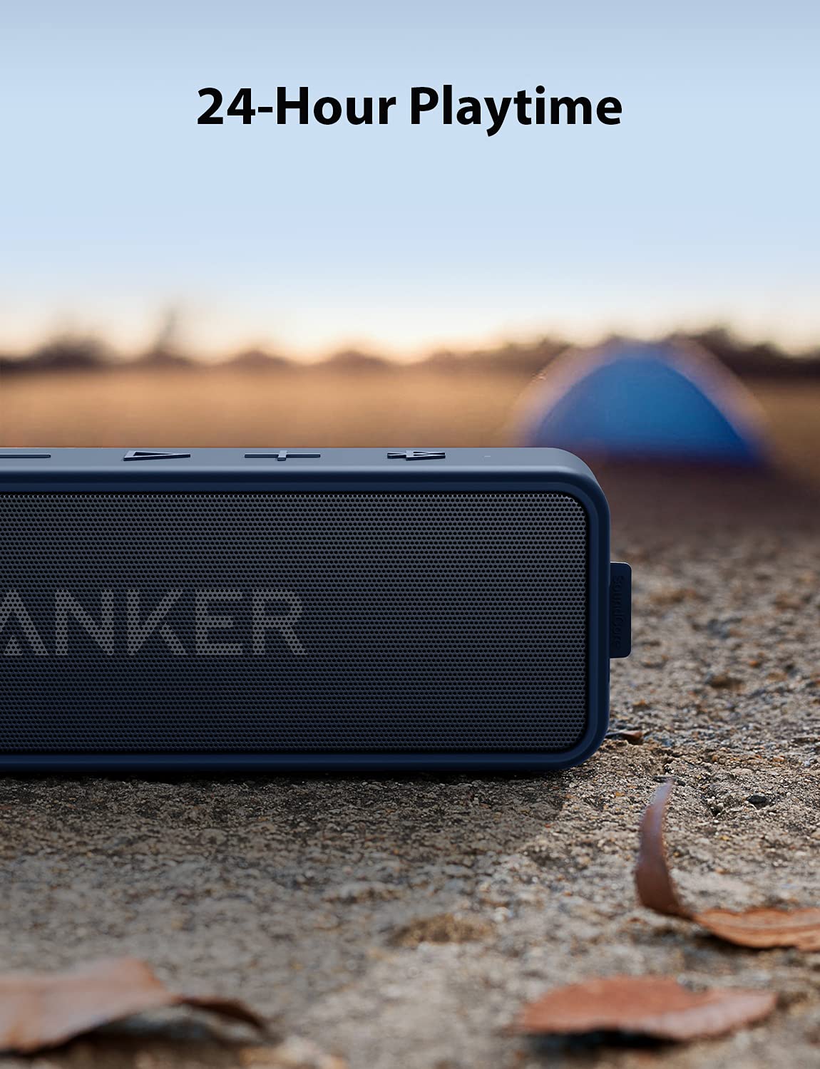 Anker Soundcore 2 at poolside demonstrating IPX7 waterproof convenience