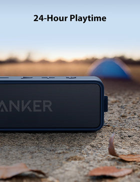 Anker Soundcore 2 at poolside demonstrating IPX7 waterproof convenience