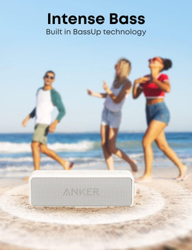 Anker Soundcore 2 close-up of grille and texture highlighting durable design and clarity