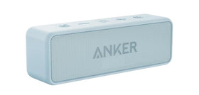Anker Soundcore 2 front view showing compact speaker and clear stereo benefits