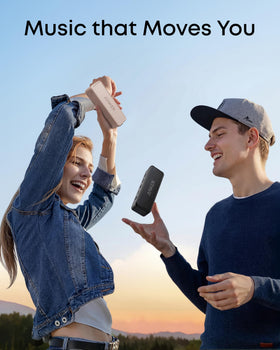 Anker Soundcore 2 texture detail of rubberized finish offering better grip