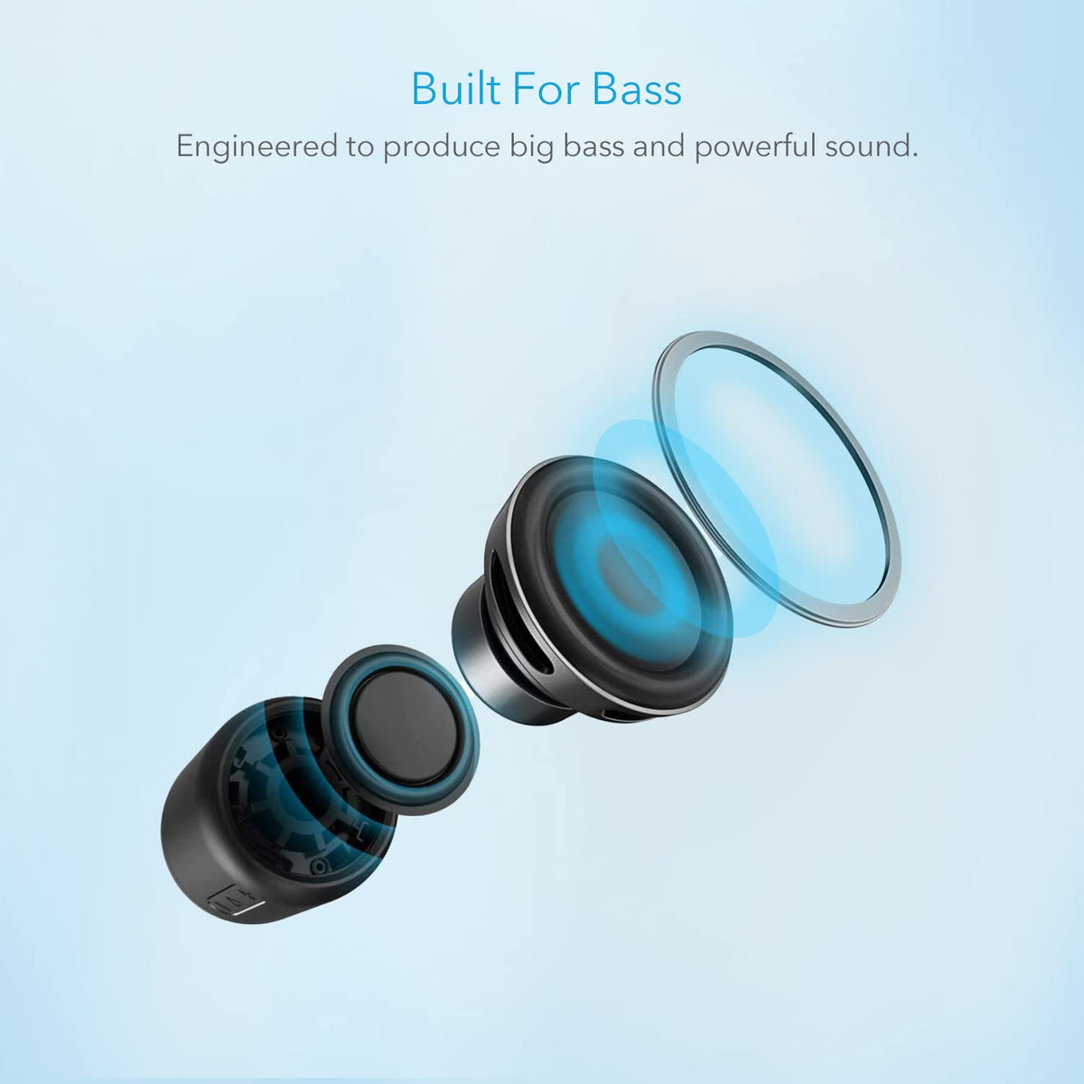 Hand holding Anker Soundcore Mini to show compact size and effortless portability