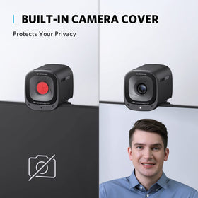 AnkerWork C200 in home office setting showing professional video presence