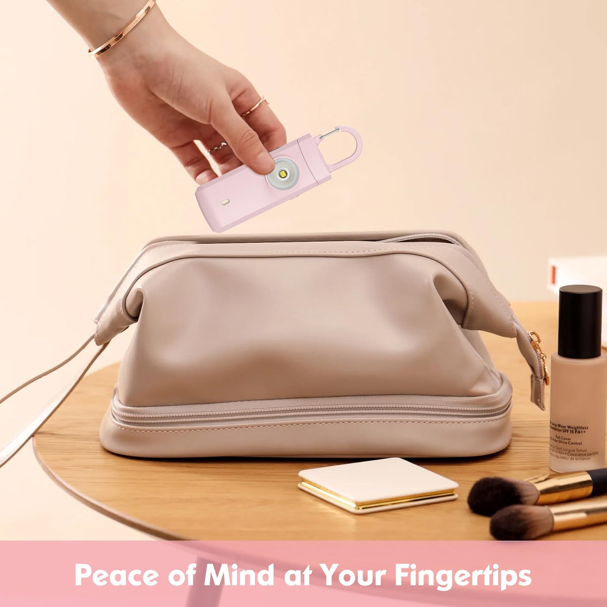 ANKOSHUN clip-on design keeps the alarm within reach