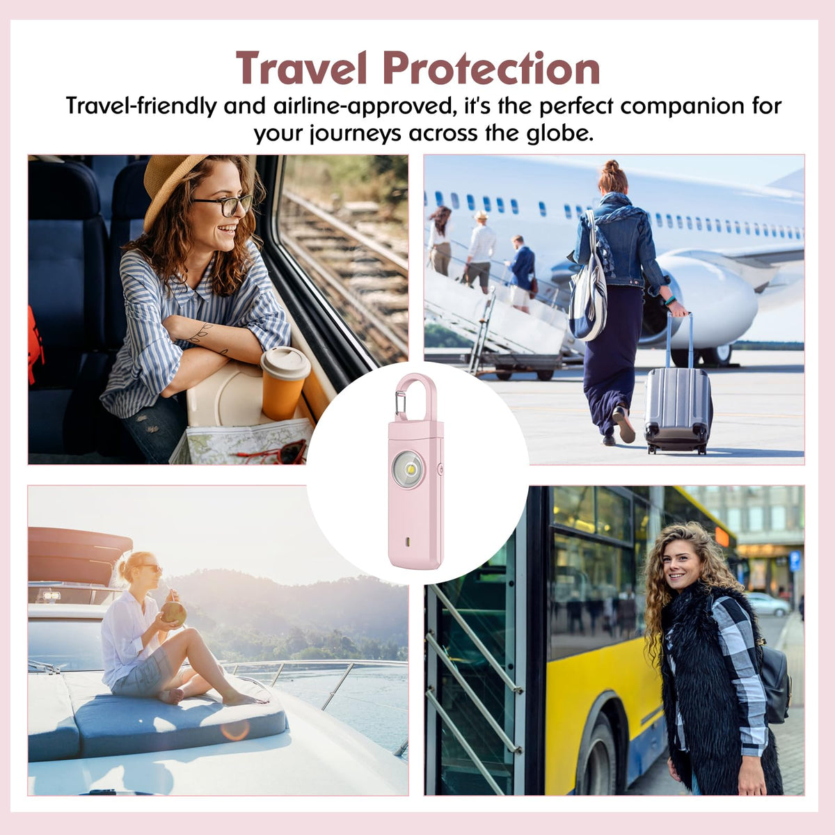 ANKOSHUN travel-friendly alarm designed to meet TSA guidelines
