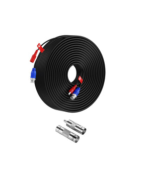 Anlapus 100ft video power cable with BNC for stable CCTV connections.