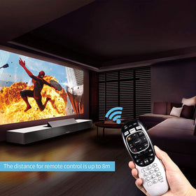 Anloti RC73 RC72 remote buttons close-up with soft touch finish and anti-dust features.