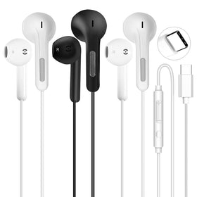 ANLTOXLUS USB-C headphones with mic for clear calls and music