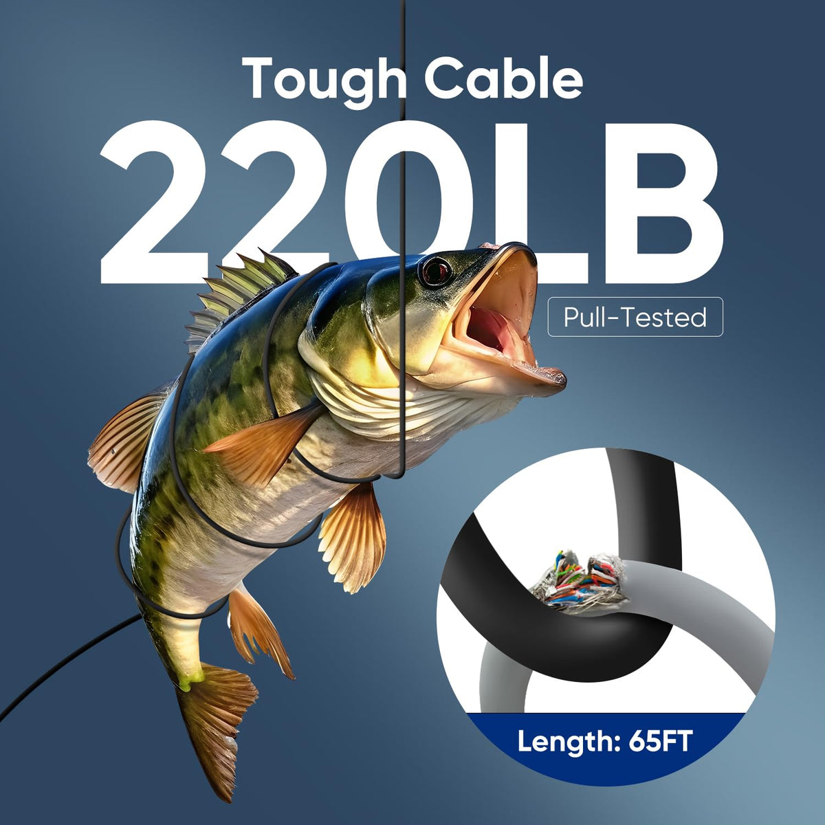 Anminto in-use during ice fishing showing real-time fish detection benefit