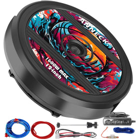 ANNECK 12-inch spare-tire subwoofer delivers deep bass in compact trunks.