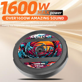 ANNECK spare-tire subwoofer hidden installation keeps trunk neat and theft-deterrent.
