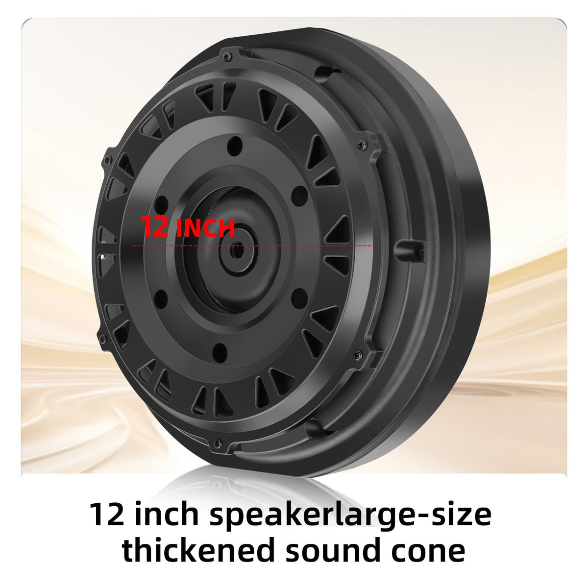 ANNECK spare-tire subwoofer volume control allows quick bass tweaks.