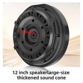 ANNECK spare-tire subwoofer volume control allows quick bass tweaks.
