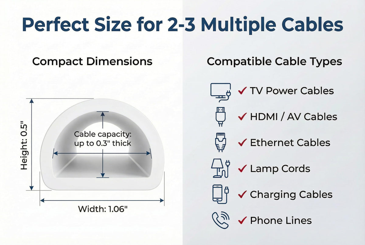 ANNISITE discreet track blends with decor while concealing TV and Ethernet cables