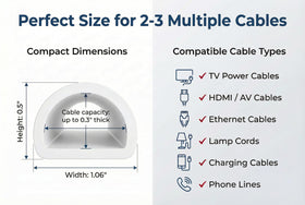 ANNISITE discreet track blends with decor while concealing TV and Ethernet cables