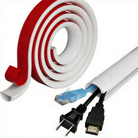 ANNISITE cord hider wall setup for organized cables behind entertainment centers