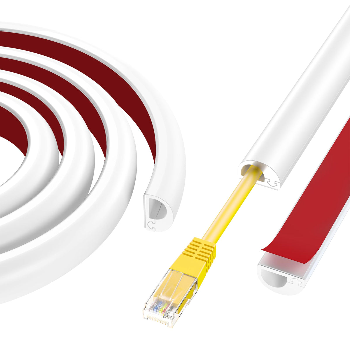ANNISITE cord hider wall snap-opening for easy wire management and quick access