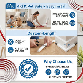 ANNISITE kid and pet safe cord cover keeps wires out of reach.