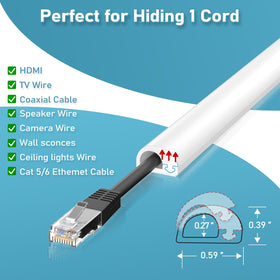 ANNISITE easy-install cord hider with adhesive no drilling required.