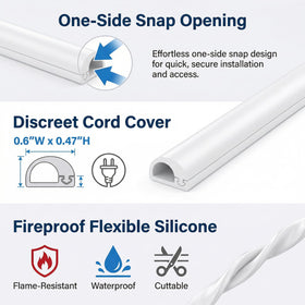 ANNISITE discreet cable track provides paintable surface for seamless wall integration.