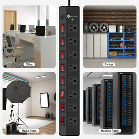 ANNQUAN 15A 1800W rating handles multiple devices safely.