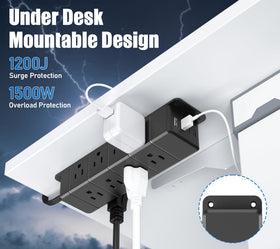 ANNQUAN 6ft flat cord keeps power accessible without clutter.