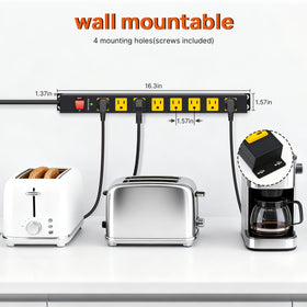 ANNQUAN back-hanging-slots enable secure mounting on walls, desks, or shelves.