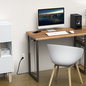 ANNQUAN under-desk setup reduces clutter with a tidy cable management solution.